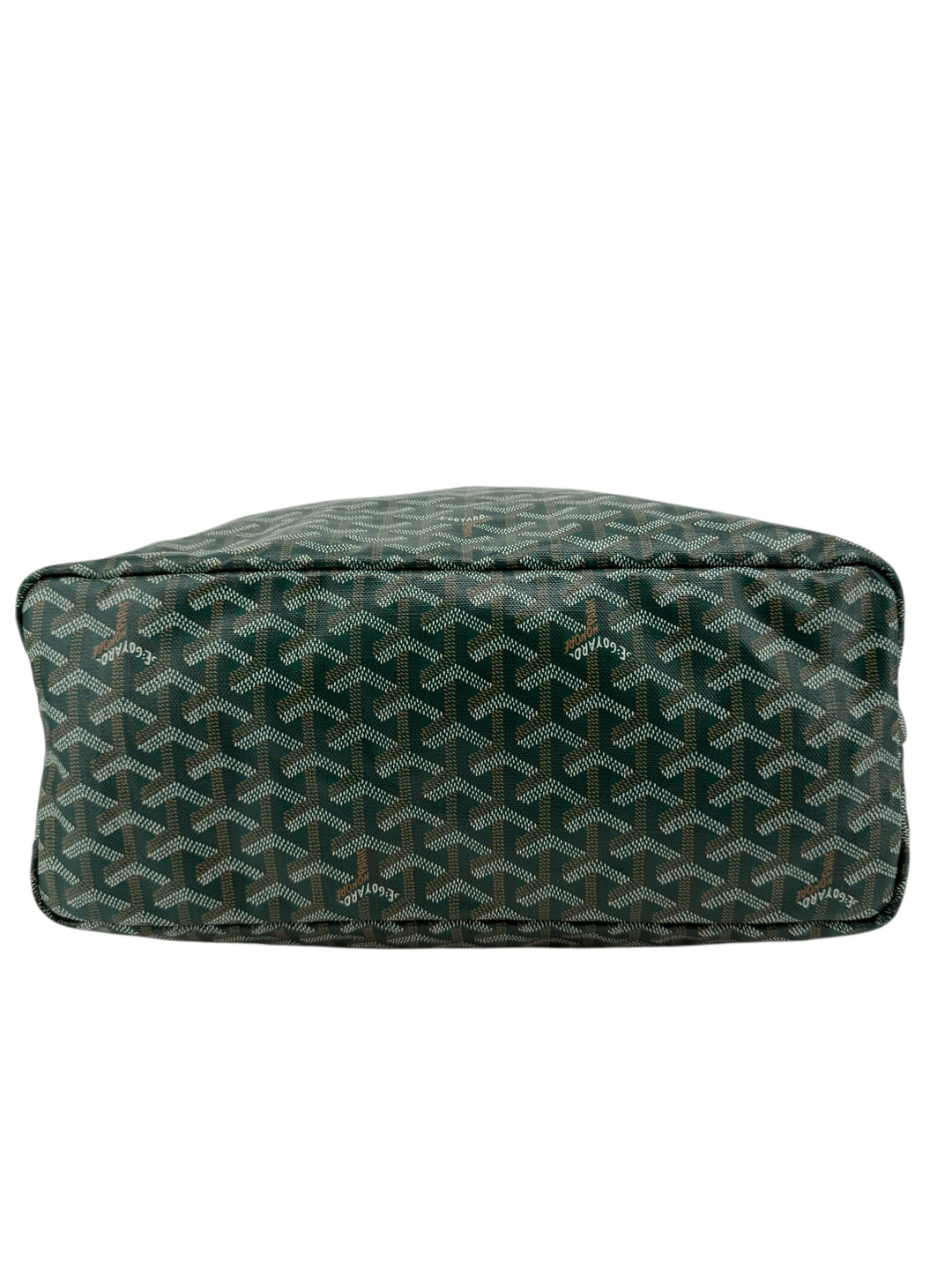 Goyard Green Goyardine Canvas Tote Bag with Leather Trim & Pouch | 2019 Collection