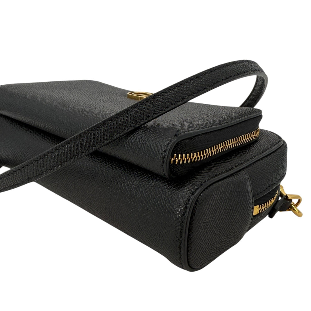 Christian Dior Caro Double Pouch Black | LuxLoveLouis