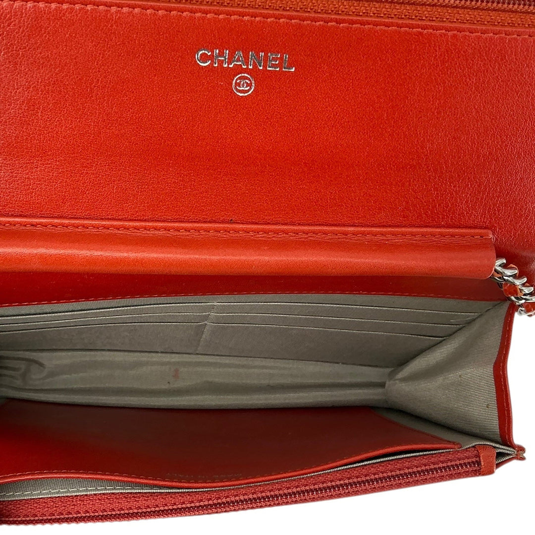 Chanel Wallet on Chain Red Caviar Leather Silver Hardware 2012-2013