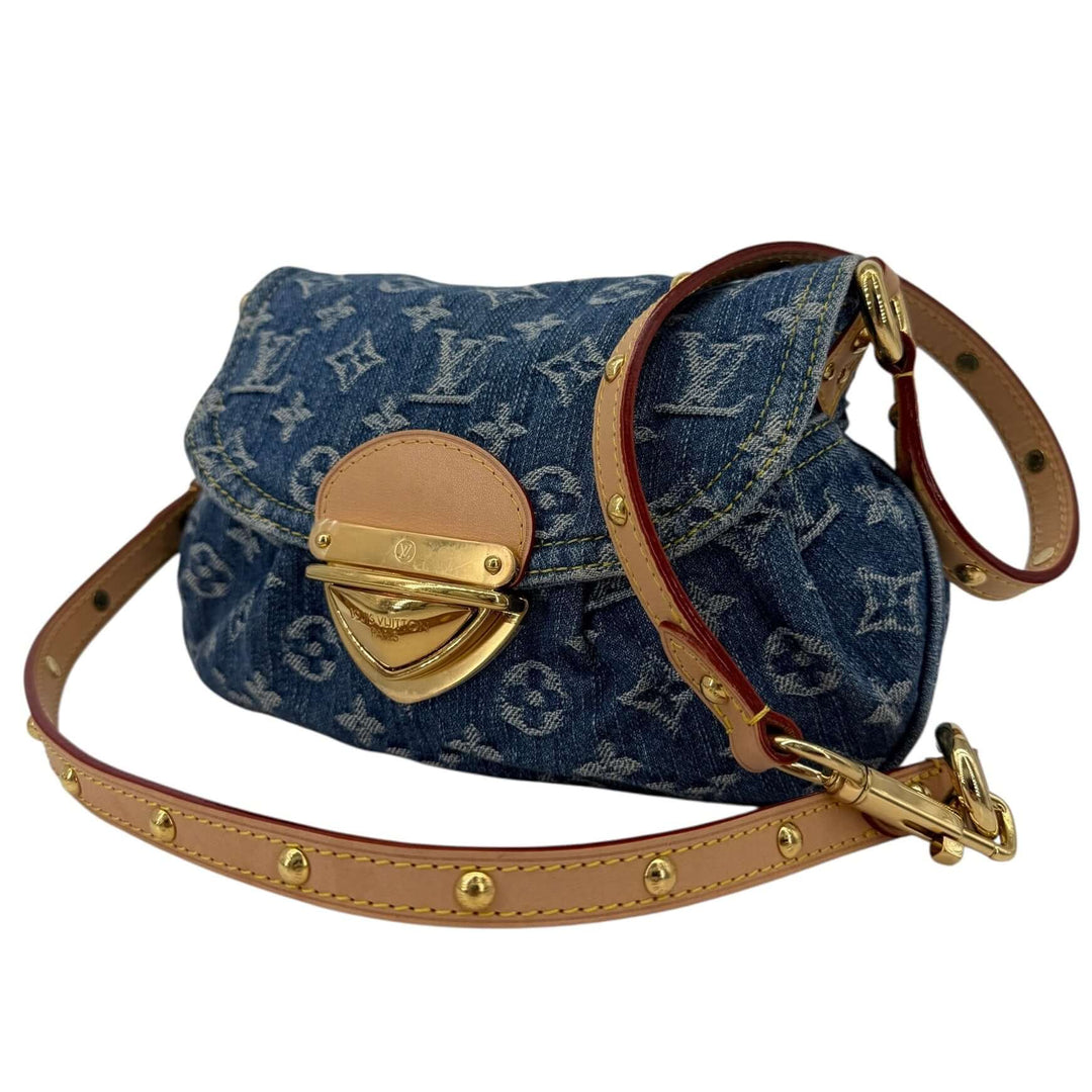 Louis Vuitton Monogram Denim Sunset Blue Bag | LuxLoveLouis, playful yet timeless denim charm with gold detailing.