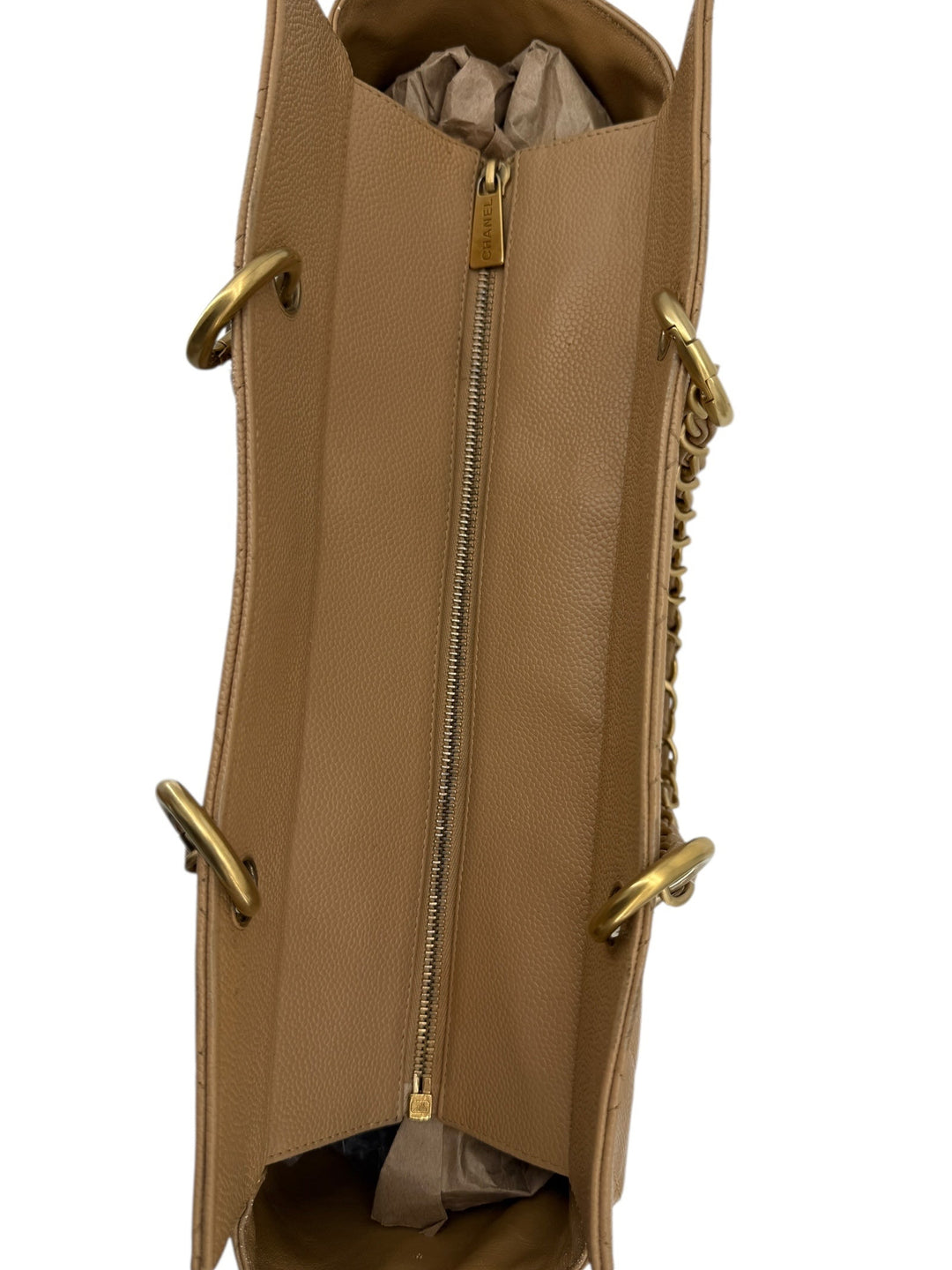 Chanel Caviar Quilted Grand Shopping Tote GST Beige | LuxLoveLouis