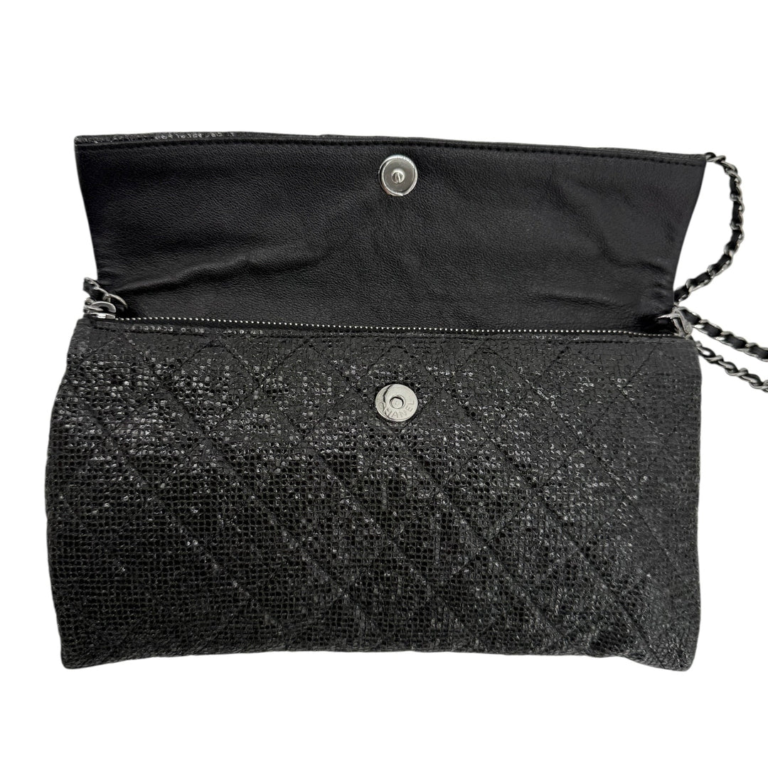Chanel Quilted Glitter Crossbody Bag Black – Limited Edition | LuxLoveLouis
