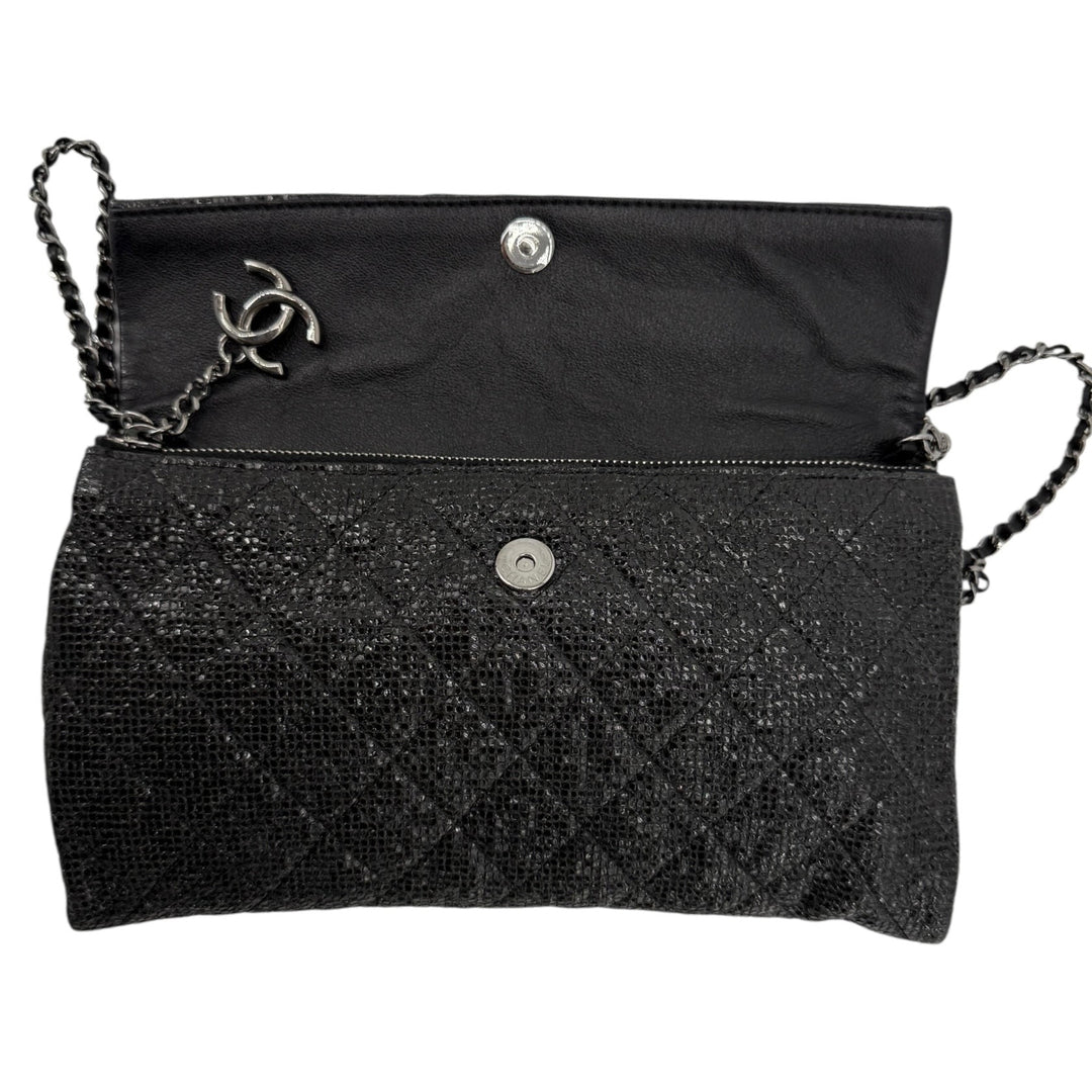 Chanel Quilted Glitter Crossbody Bag Black – Limited Edition | LuxLoveLouis
