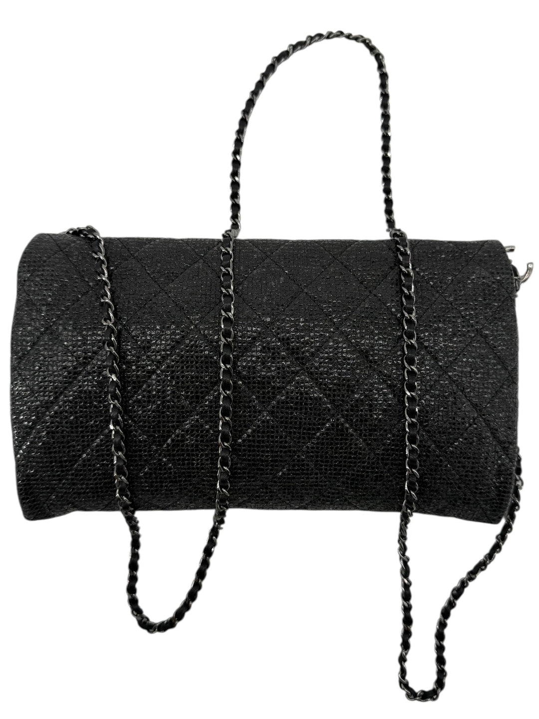 Chanel Quilted Glitter Crossbody Bag Black – Limited Edition | LuxLoveLouis