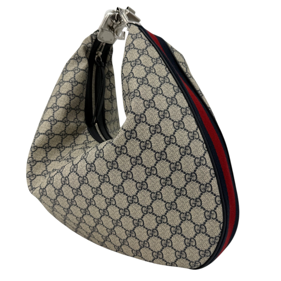 Gucci GG Supreme Web Large Attaché Shoulder Bag | LuxLoveLouis