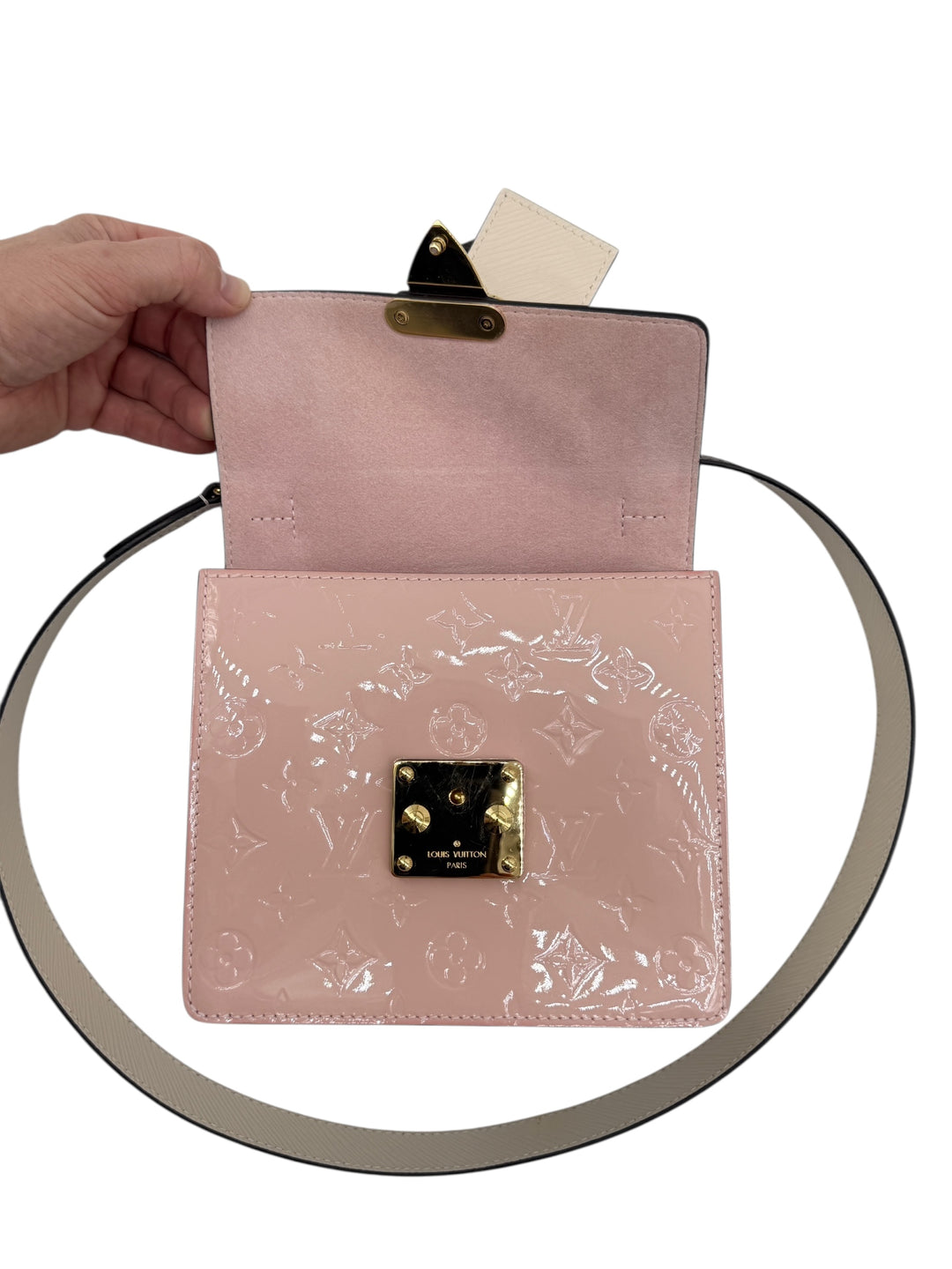 Louis Vuitton Vernis Spring Street Rose Ballerine Shoulder Bag