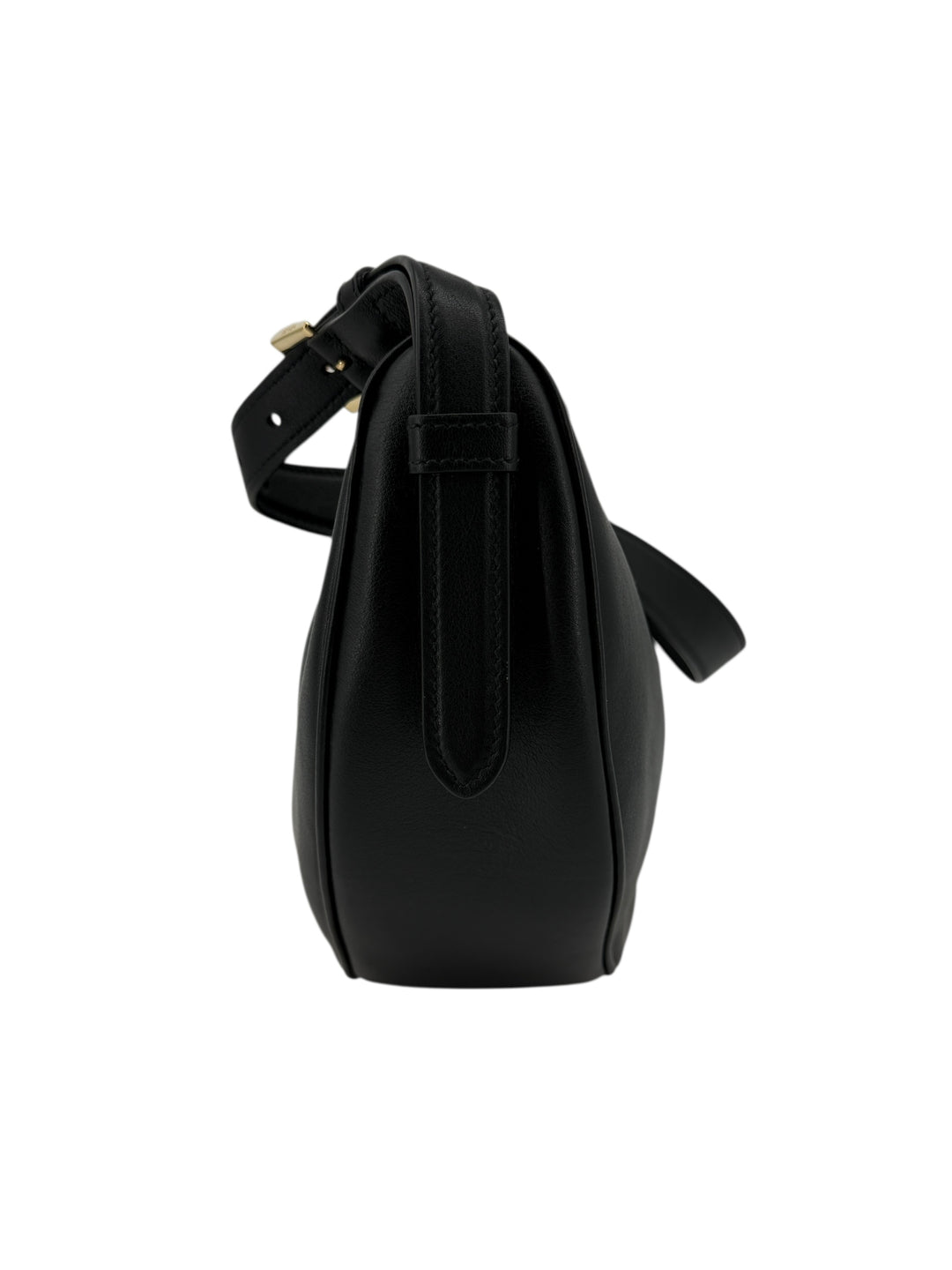 Prada Demi-Lune Large Leather Shoulder Bag Black | Authentic Luxury Handbag