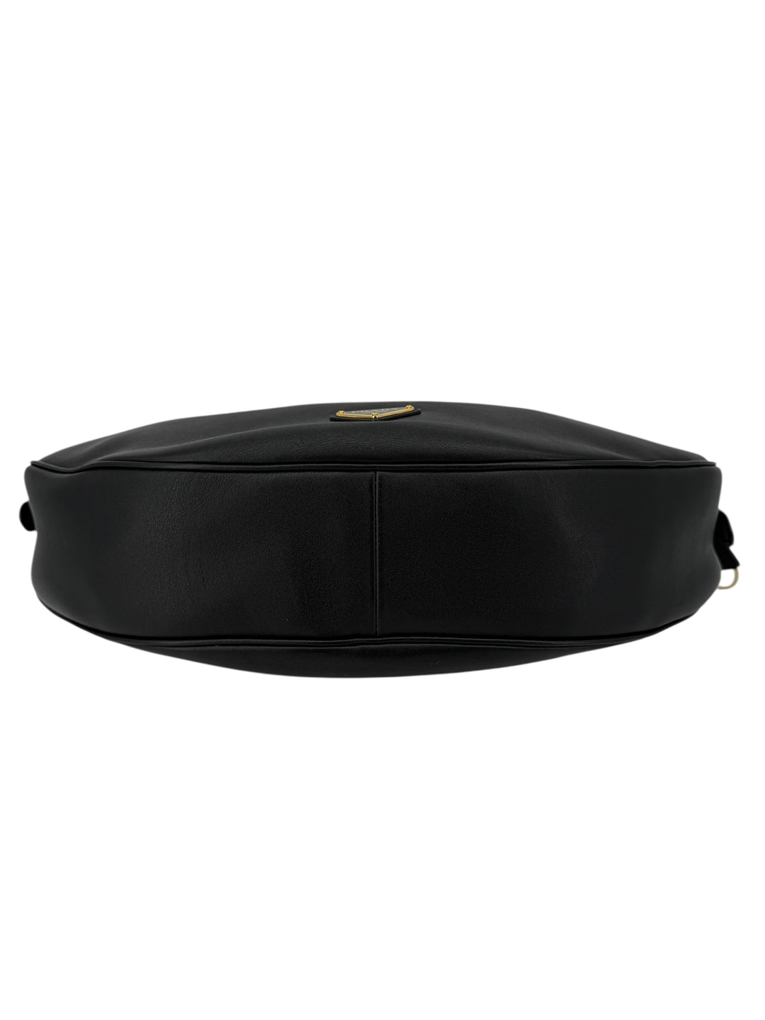 Prada Demi-Lune Large Leather Shoulder Bag Black | Authentic Luxury Handbag