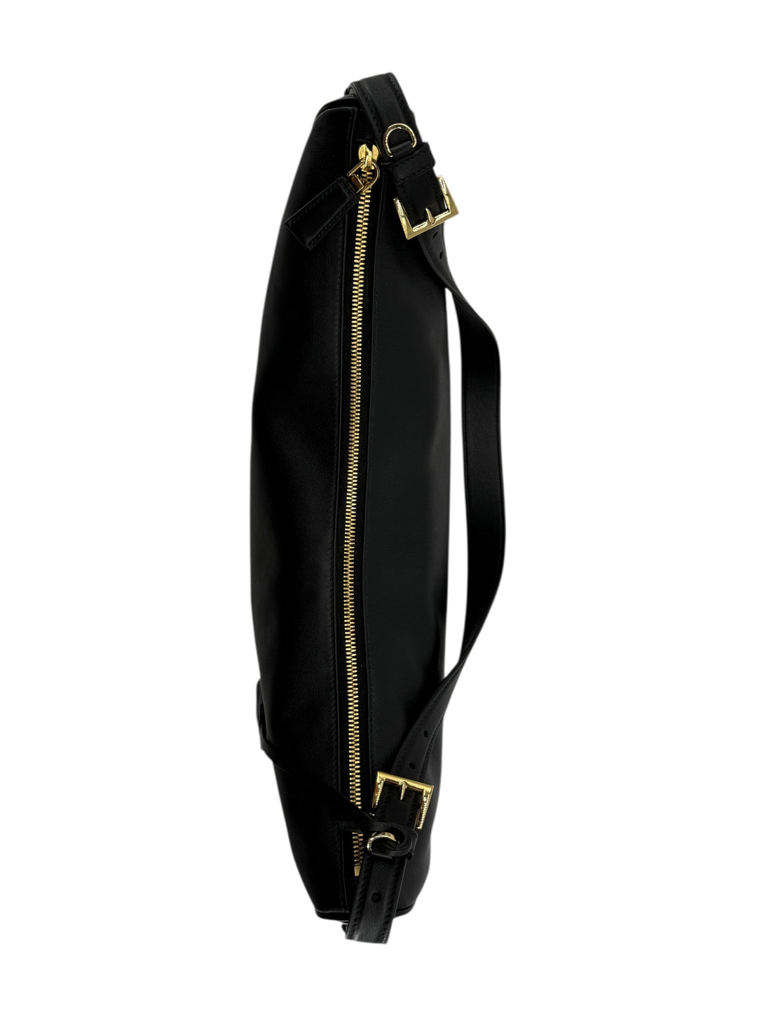 Prada Demi-Lune Large Leather Shoulder Bag Black | Authentic Luxury Handbag