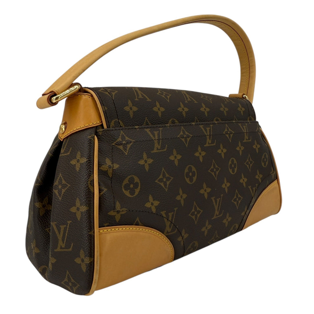 Louis Vuitton Monogram Beverly MM shoulder bag with signature canvas and vachetta leather trim