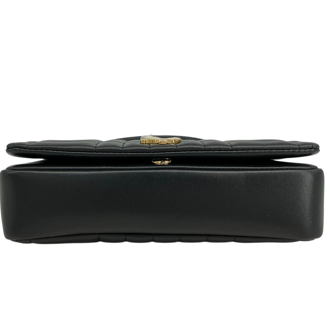 Burberry Mini Lola Bag black leather base and lower edge