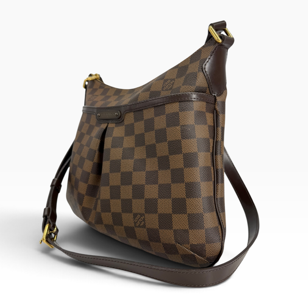 Louis Vuitton Bloomsbury PM Damier Ebene bag front right angle