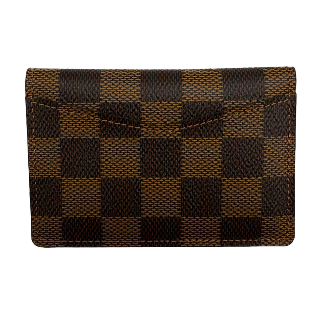 Louis Vuitton Damier Ebene Pocket Organizer NM showcasing its signature checkered canvas design.