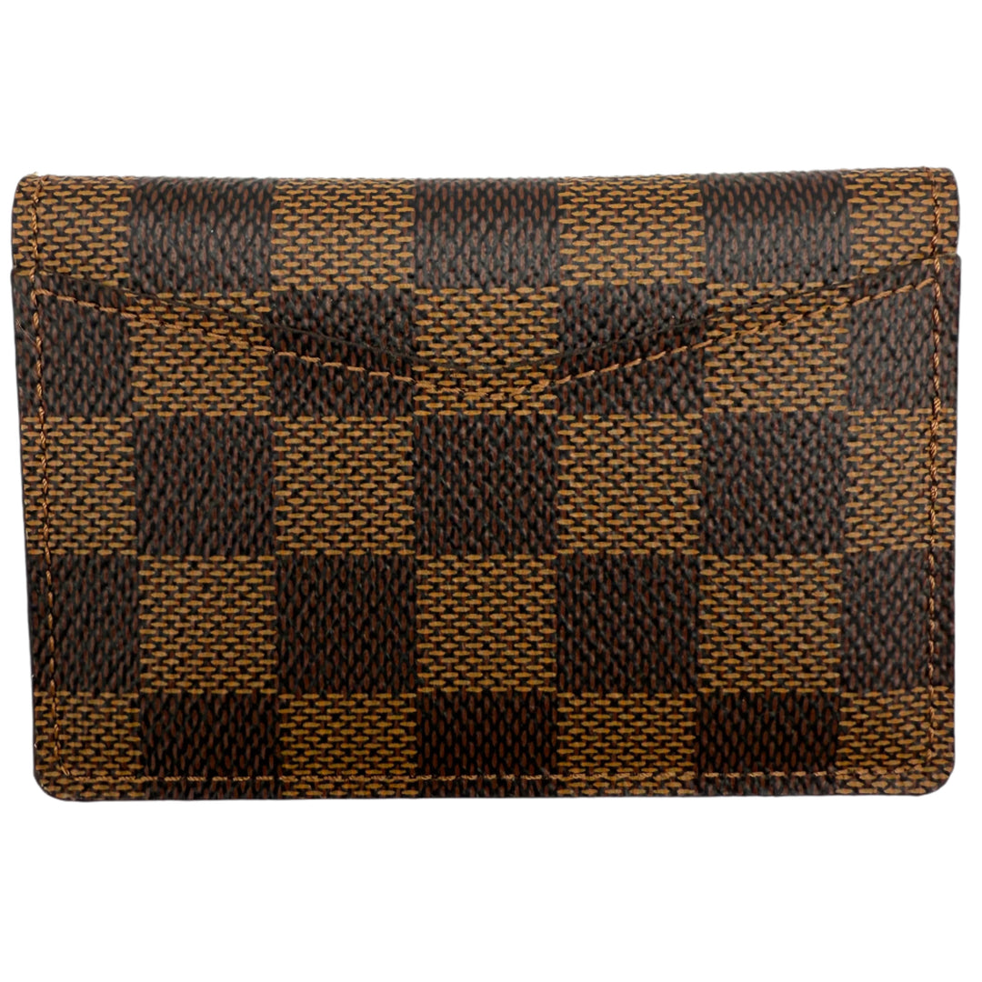 Louis Vuitton Damier Ebene Pocket Organizer NM, a sleek and stylish card holder in signature coated canvas.