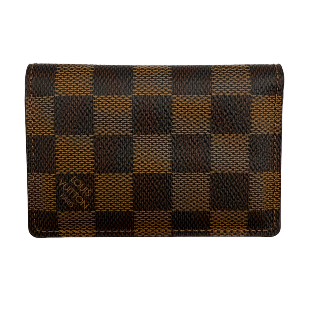 Louis Vuitton Damier Ebene Pocket Organizer NM in checked pattern, showcasing luxury and practicality for daily use.