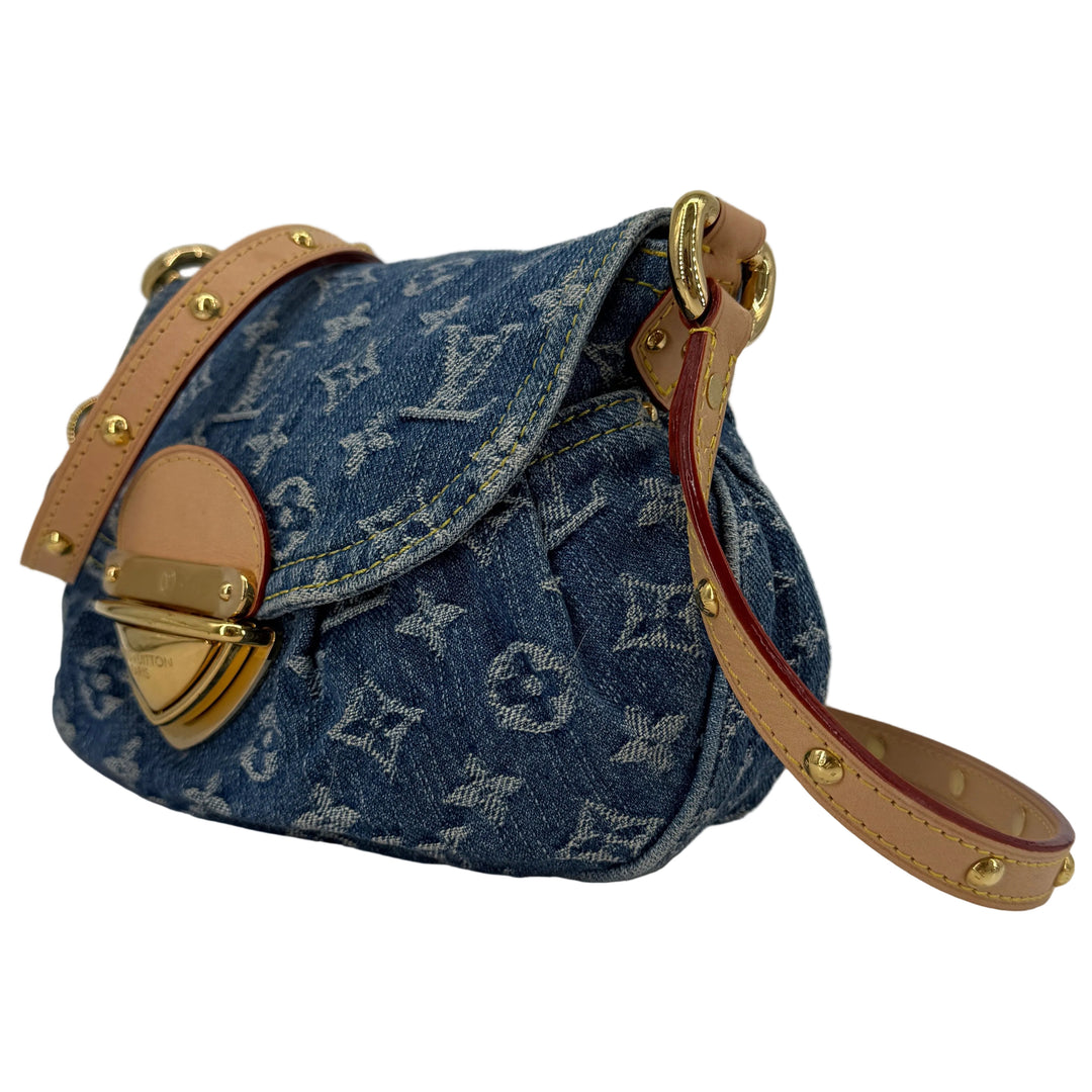 Louis Vuitton Monogram Denim Sunset Blue Shoulder Bag
