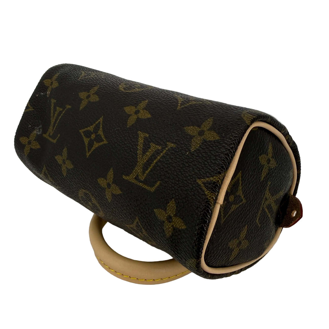Louis Vuitton Mini HL Speedy handbag showcasing the signature Monogram coated canvas and refreshed Vachetta leather.