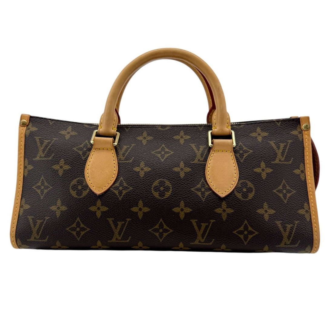 Louis Vuitton Monogram Popincourt Top Handle Handbag in classic Monogram canvas with vachetta leather trim.