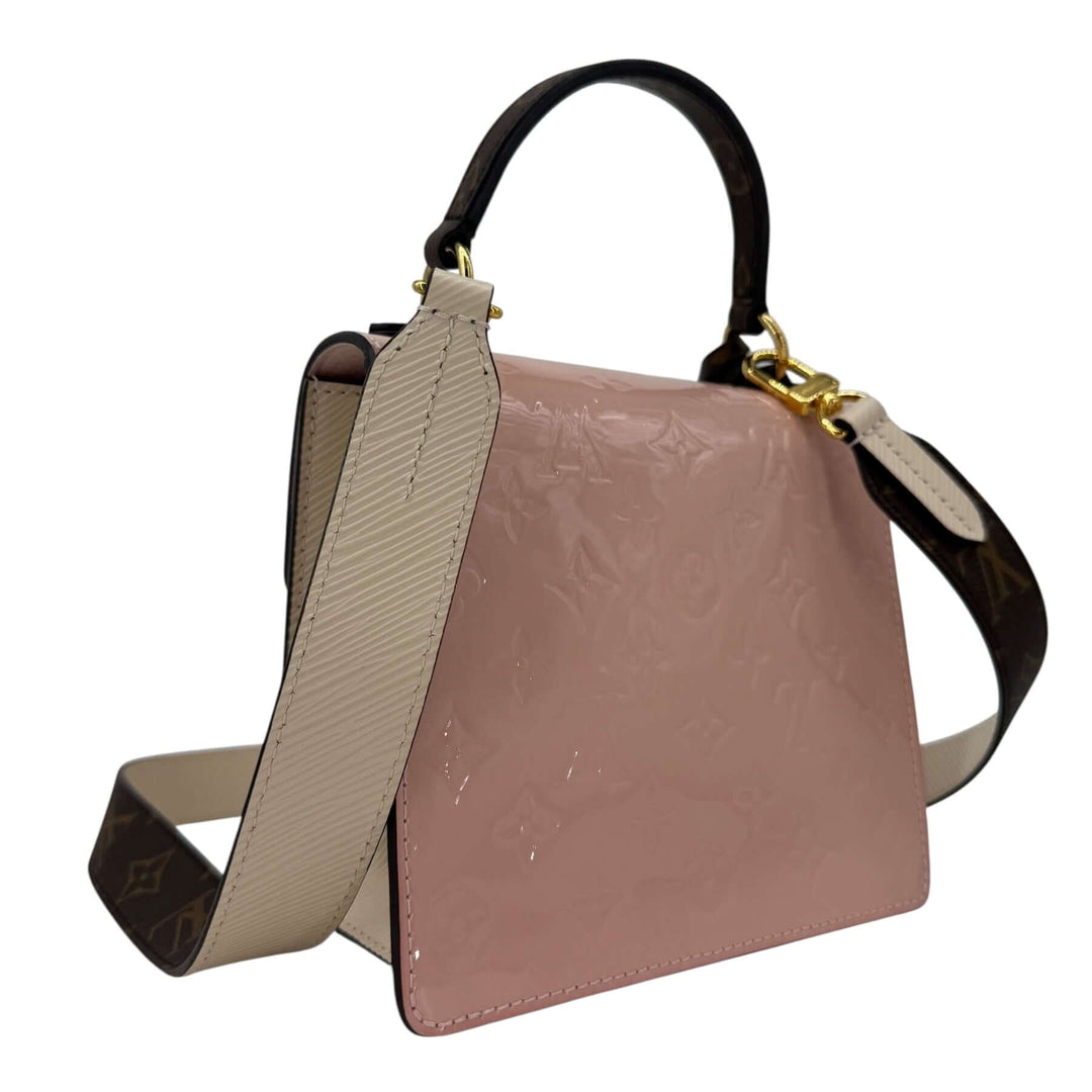 Louis Vuitton Vernis Spring Street Rose Ballerine Bag | LuxLoveLouis in Monogram Vernis patent leather.