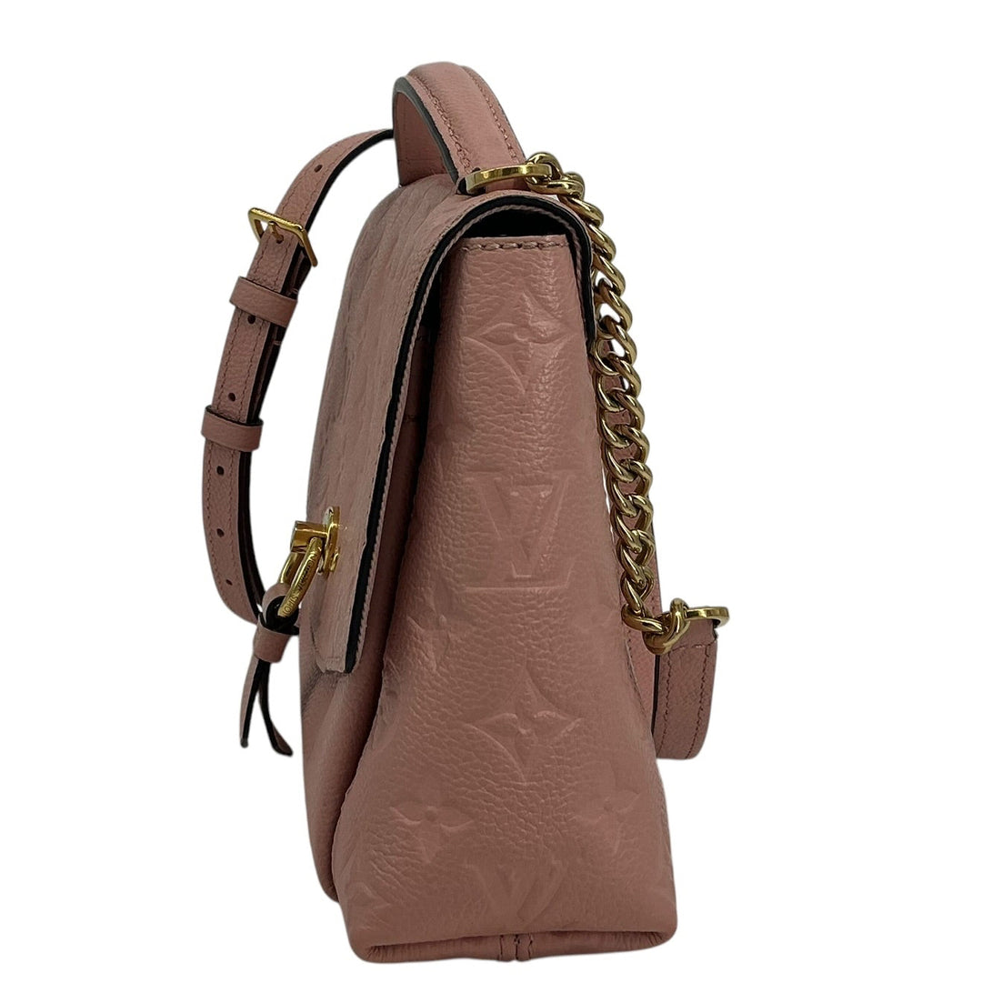 Opposite side profile of Louis Vuitton Blanche BB Rose Poudre
