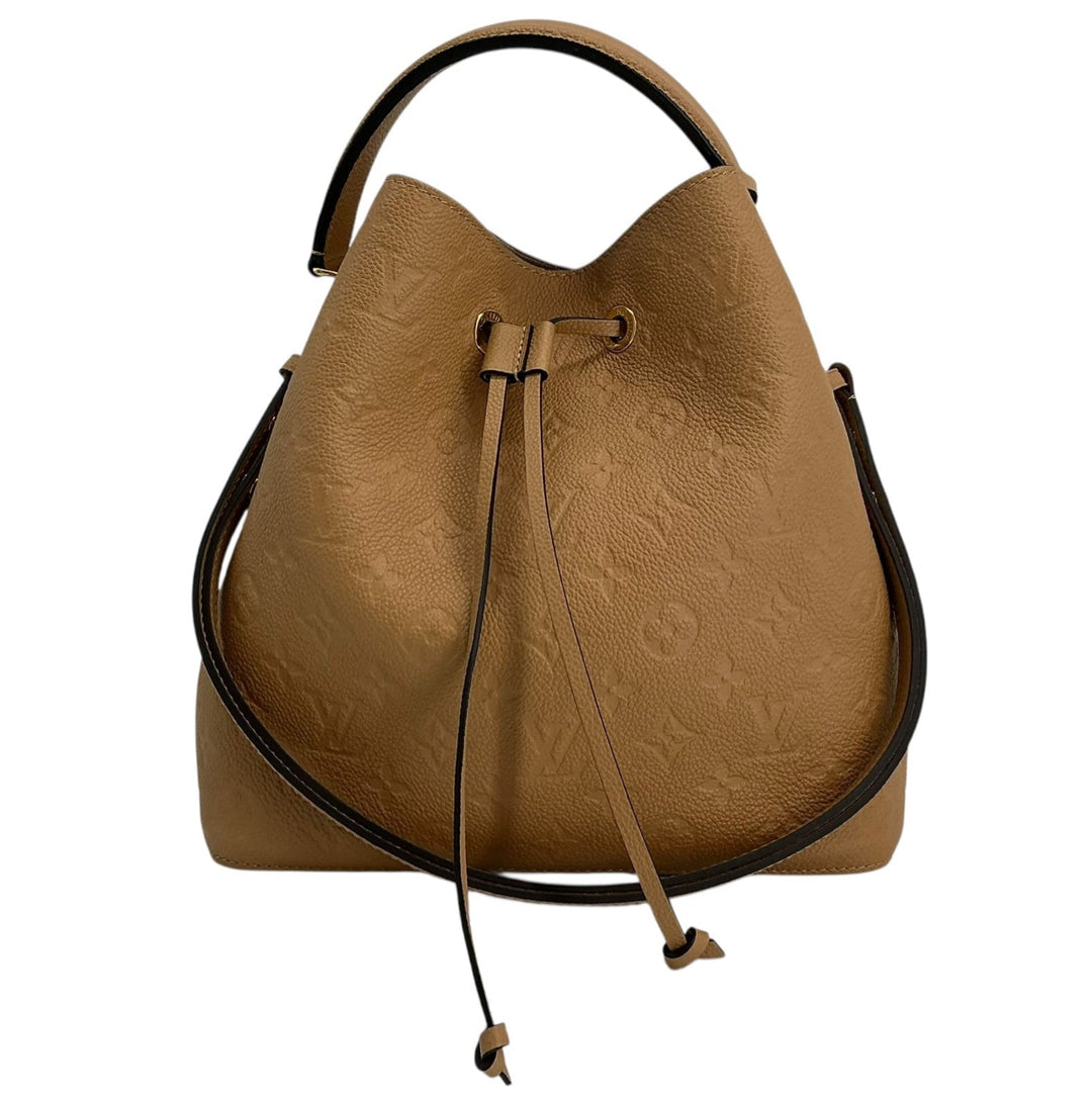 Louis Vuitton Monogram Empreinte NéoNoé MM Arizona front with drawstring and shoulder strap