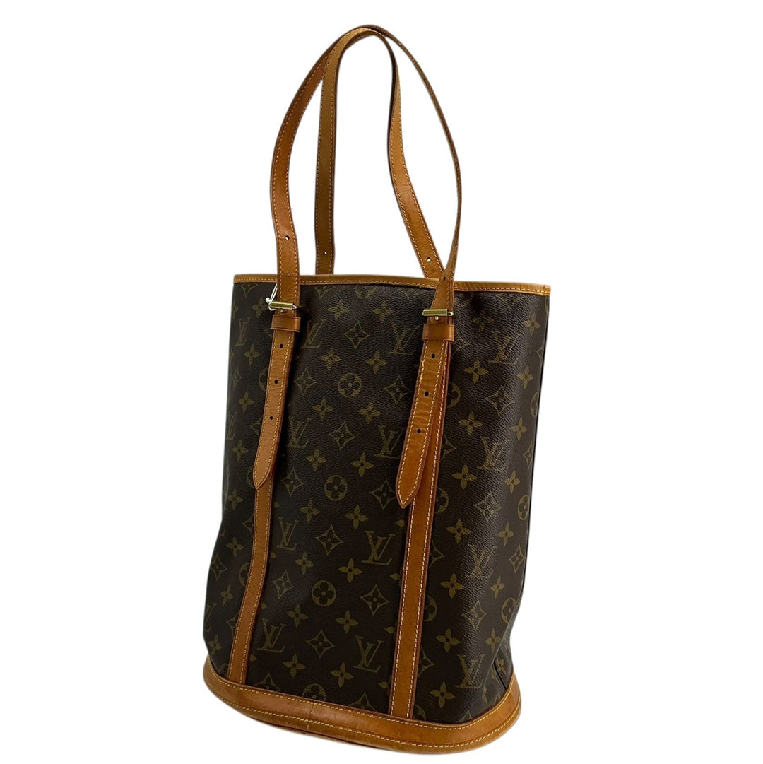 Louis Vuitton Monogram Bucket Bag coated canvas and leather trim