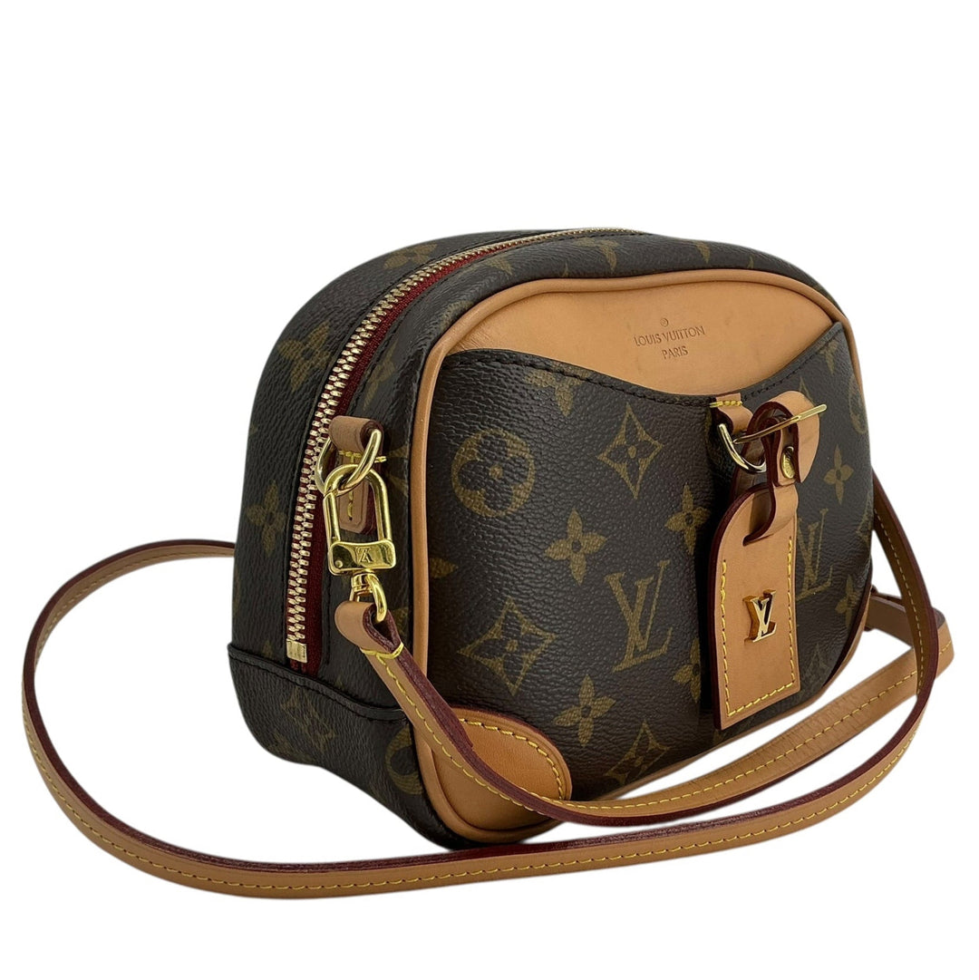 Louis Vuitton Deauville Mini Monogram coated canvas angled front and zipper
