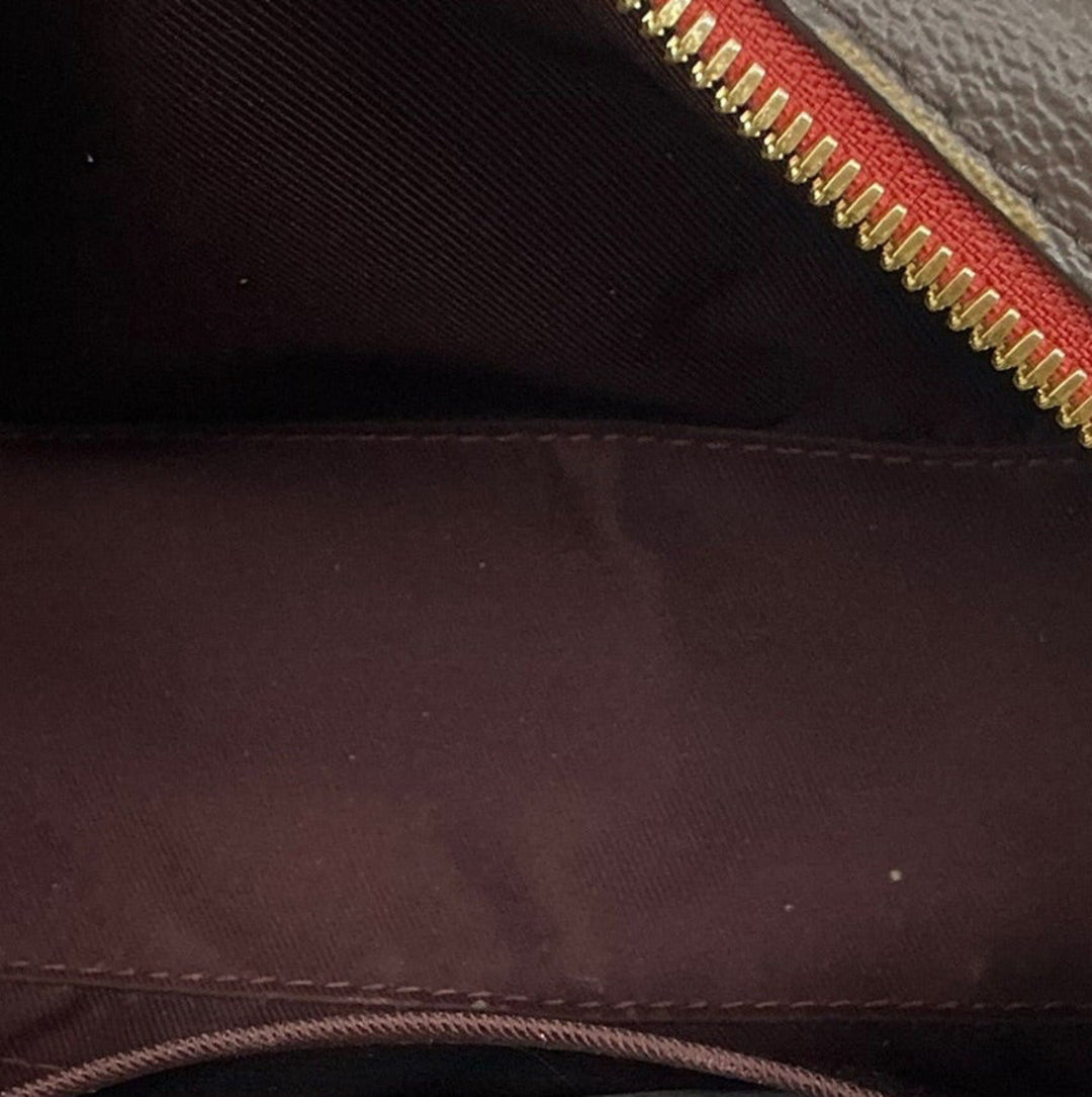 Louis Vuitton Deauville Mini burgundy textile interior