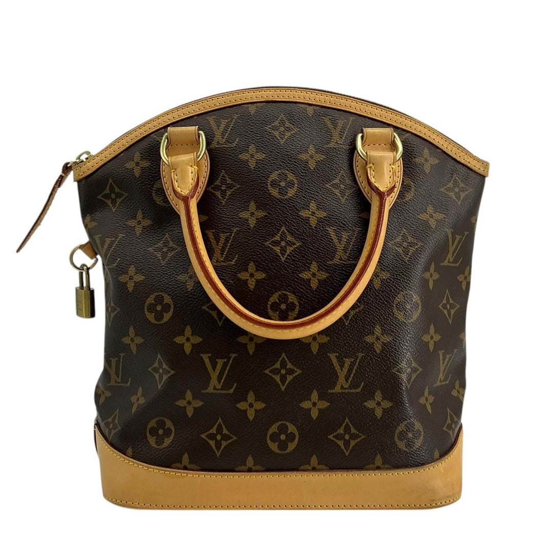 Louis Vuitton Monogram Lockit PM M40102 opposite exterior with rolled leather top handles