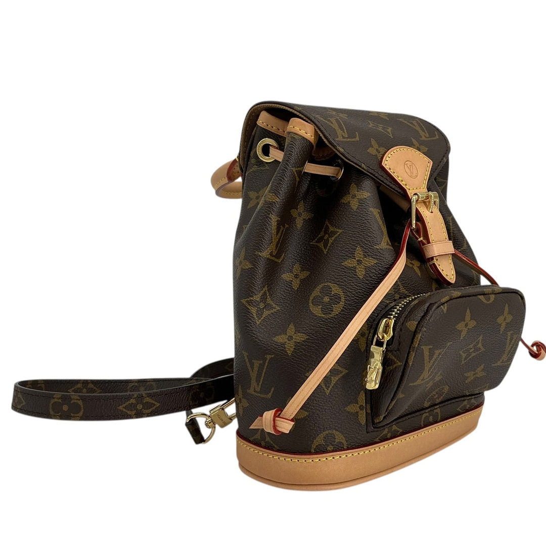 Angled front view of Louis Vuitton Montsouris PM backpack