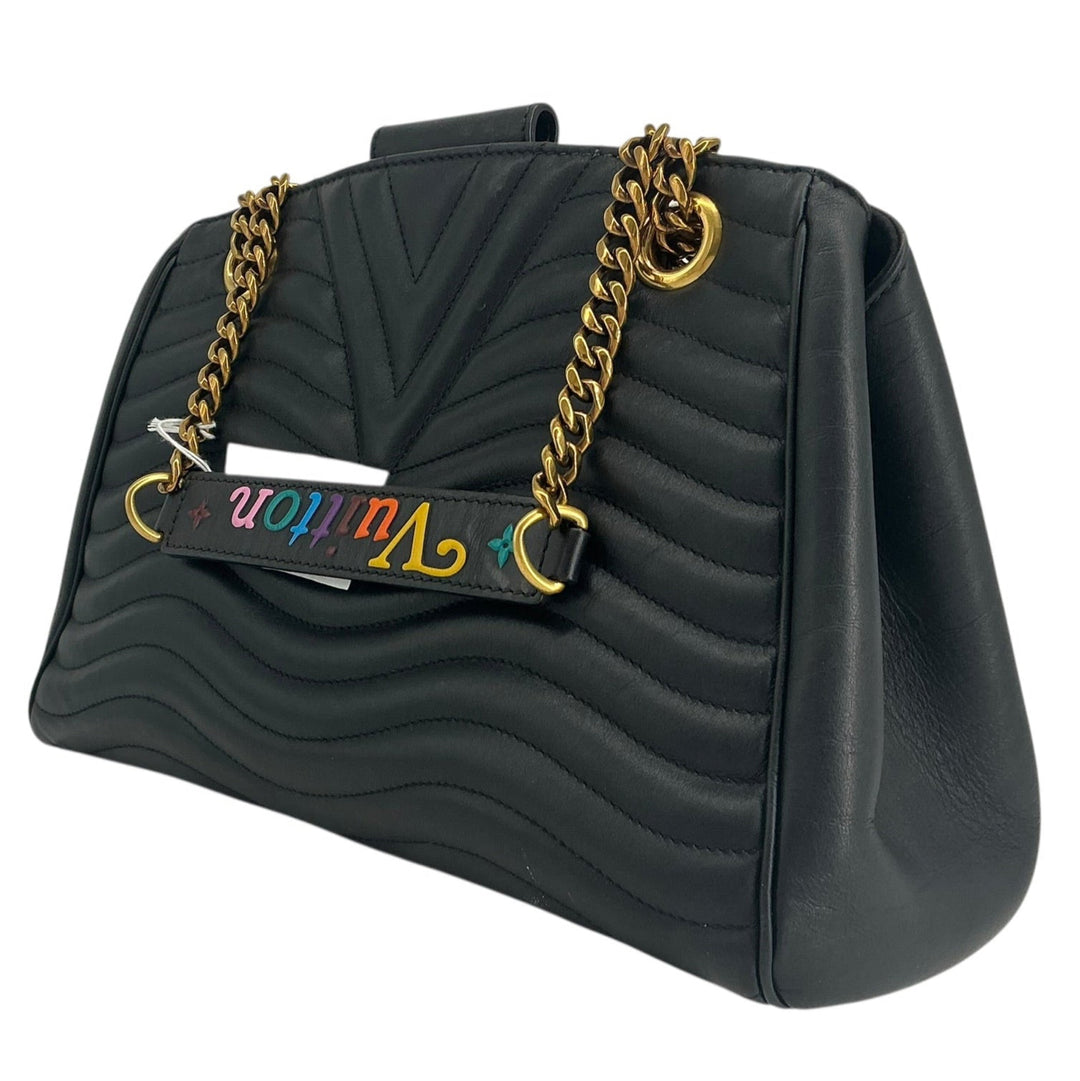 Louis Vuitton New Wave Chain Tote reverse with multicolor Louis shoulder pad
