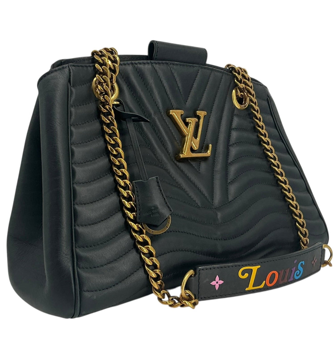 Louis Vuitton New Wave Chain Tote gold LV logo and chain straps