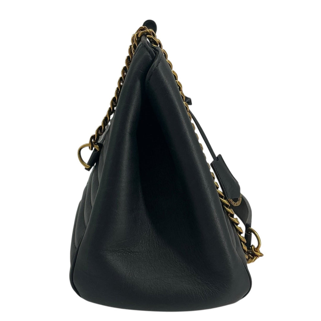 Side profile of Louis Vuitton New Wave Chain Tote