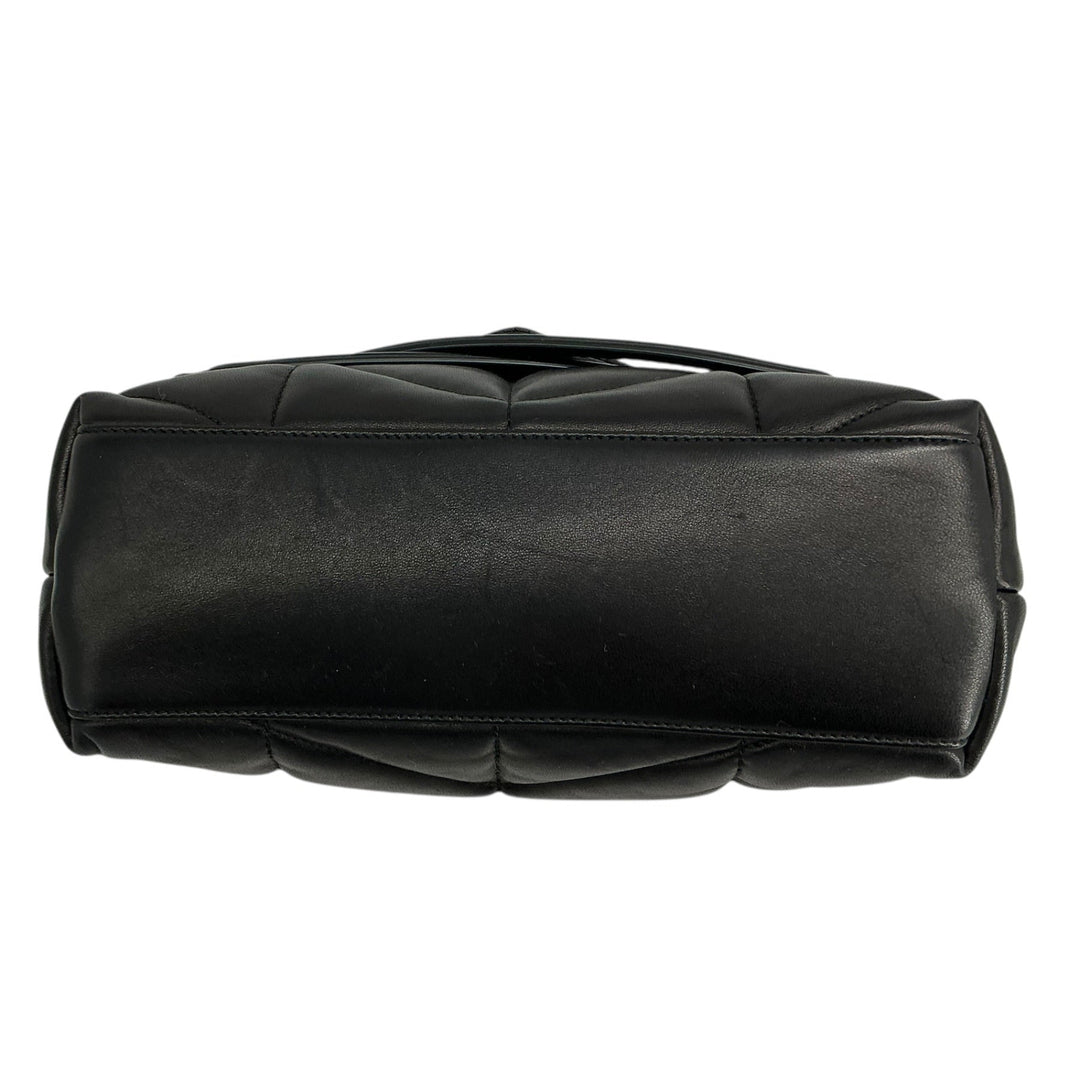 Saint Laurent Medium Loulou Puffer black leather base